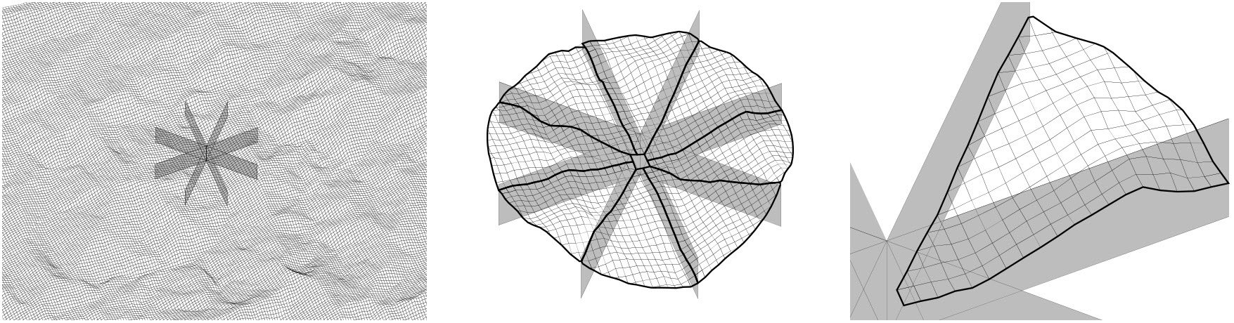 DEM is subdivided into eight sectors around the view point
